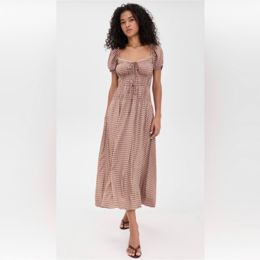 REFORMATION Plaid Midi Dress size 2